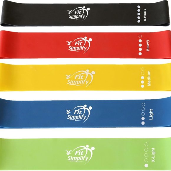 NEW Fit Simplify Resistance Loop Exercise Bands with Instruction Guide Carry Bag - Picture 2 of 5